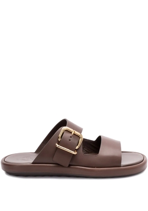 Tod's leather slides - Brown