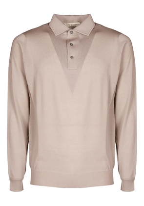 Filippo De Laurentiis long-sleeved polo shirt - Neutrals