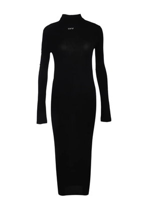 Off-White turtle-neck midi dress - Black