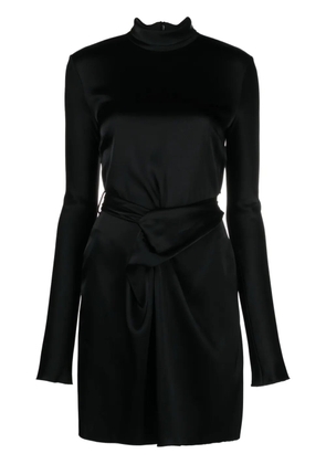 Nanushka Charon twisted satin dress - Black