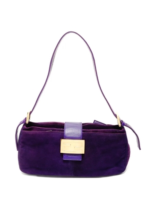 Fendi Pre-Owned 2000s suede shoulder bag - Purple