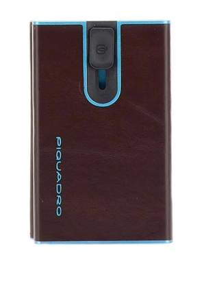PIQUADRO logo-print sliding-system cardholder - Brown