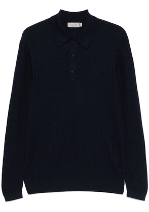 Canali knitted polo shirt - Blue