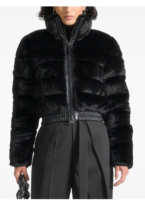 Manière De Voir Ama detachable-collar faux-fur jacket - Black