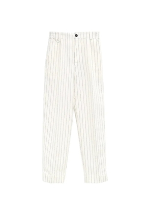 Jacquemus stripe-pattern trousers - White