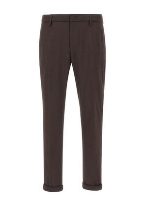 DONDUP buttoned logo-detail pants - Brown
