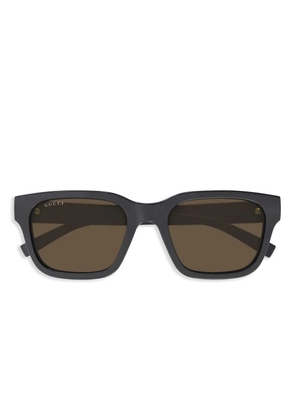 Gucci Eyewear Signature Web detailing sunglasses - Black
