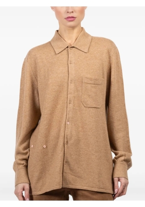 CISSA cashmere-blend shirt - Brown