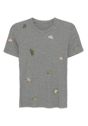JNBY graphic-embroidered T-shirt - Grey