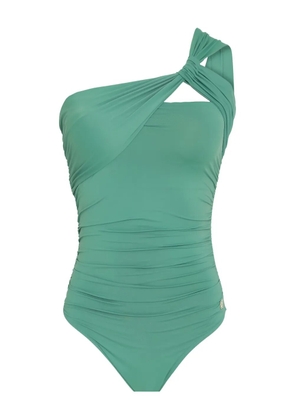 Brigitte one-shoulder knotted swimsuit - Green