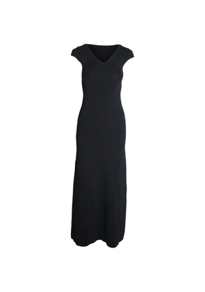 TOTEME V-neck short-sleeve maxi dress - Black
