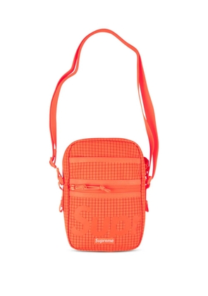 Supreme logo-print grid-pattern shoulder bag - Orange