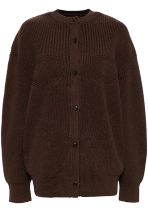 JNBY collarless cardigan - Brown