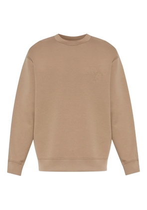 Emporio Armani logo-embroidered sweatshirt - Neutrals