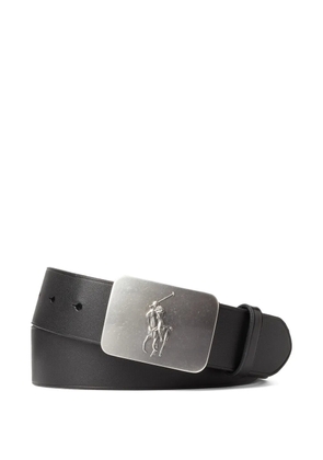 Polo Ralph Lauren Pony plaque leather belt - Black