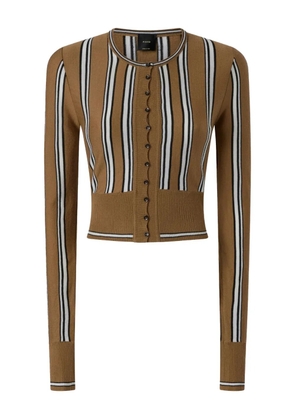 PINKO striped button cardigan - Brown