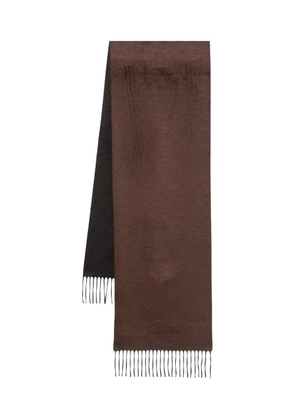 Corneliani fringed scarf - Brown
