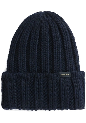 Woolrich ribbed-knit beanie - Blue