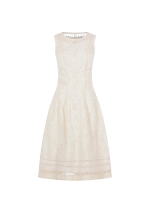 Ermanno Scervino floral panelled dress - Neutrals