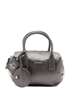 LIU JO small logo-plaque charm tote bag - Grey