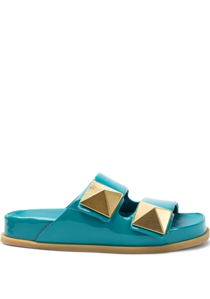 Valentino Garavani pyramid stud-embellishment slides - Blue