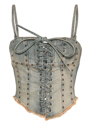 MISBHV Lara denim cropped top - Blue