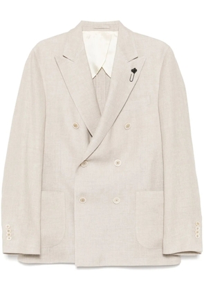 Lardini double-breasted blazer - Neutrals