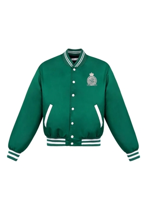Sporty & Rich embroidered satin bomber jacket - Green