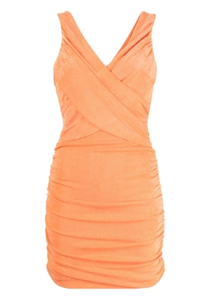 Likely ruched-detail fitted mini dress - Orange
