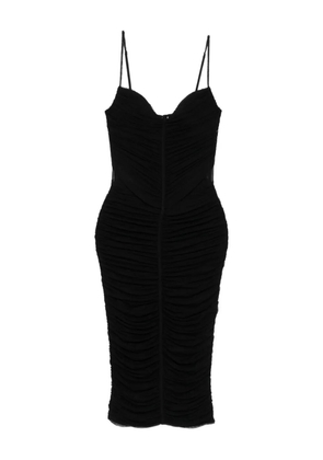 Blumarine ruched midi party dress - Black