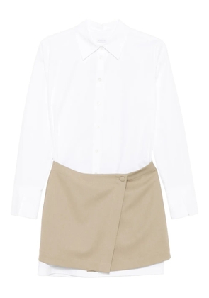 Patrizia Pepe contrasting-skirt shirt dress - White