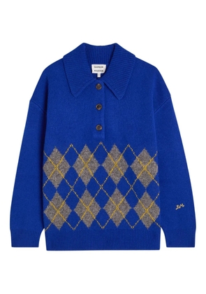 DAMSON MADDER half-button sweater - Blue