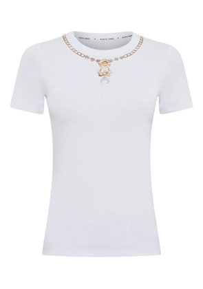 Marine Serre tromp l'oeil jewel-embellished T-shirt - White