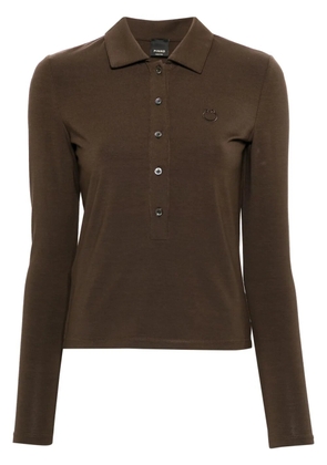 PINKO Portafoto polo top - Green