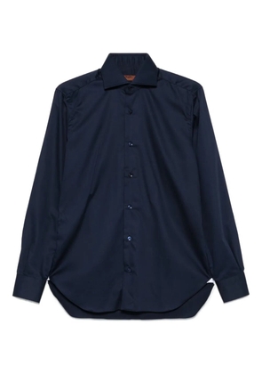 Barba long-sleeve cotton shirt - Blue
