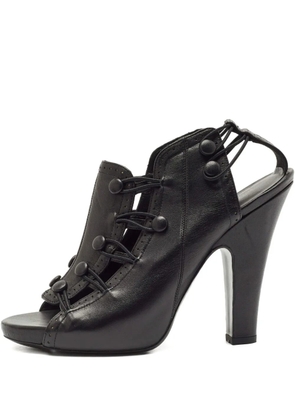 Bottega Veneta Pre-Owned 2024 100mm buttoned leather boots - Black