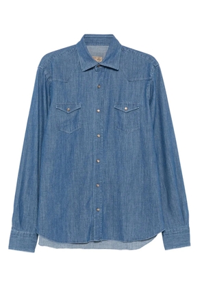 Barba denim flap-pocket shirt - Blue