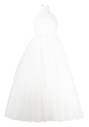 Giambattista Valli halterneck tulle dress - White