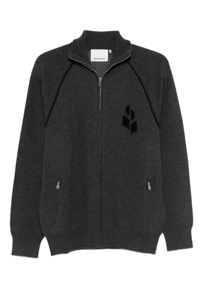 MARANT zip-up logo sweater - Grey