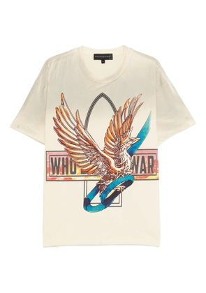 Who Decides War graphic-print T-shirt - Neutrals