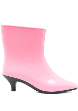 Fiorucci pointed kitten heel boots - Pink