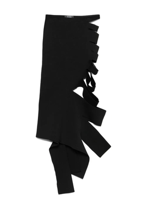 Mugler cut-out asymmetric skirt - Black