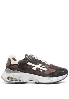 Premiata Sharky panelled low-top sneakers - Brown