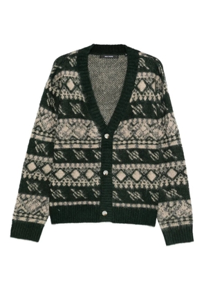 Daily Paper patterned-intarsia cardigan - Green