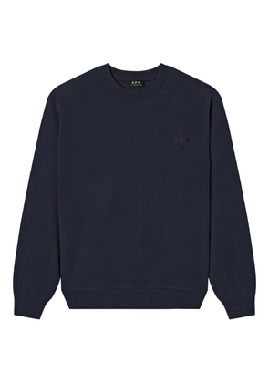 A.P.C. Cohby embroidered sweatshirt - Blue