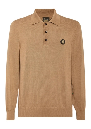 Billionaire logo-appliqué polo shirt - Neutrals