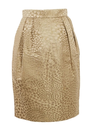 Saint Laurent Pre-Owned heart-pattern skirt - Neutrals