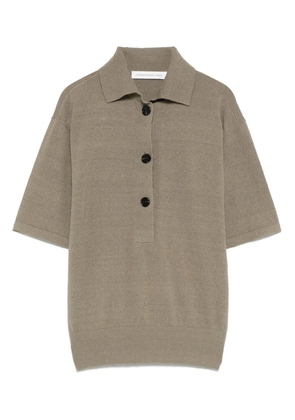 Christopher Esber knitted polo top - Grey