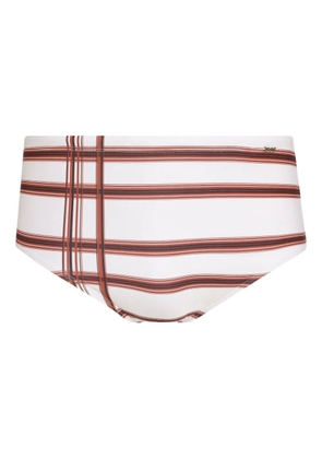 Amir Slama striped swim trunks - White