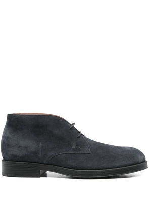 Tod's Chukka suede lace-up boots - Blue
